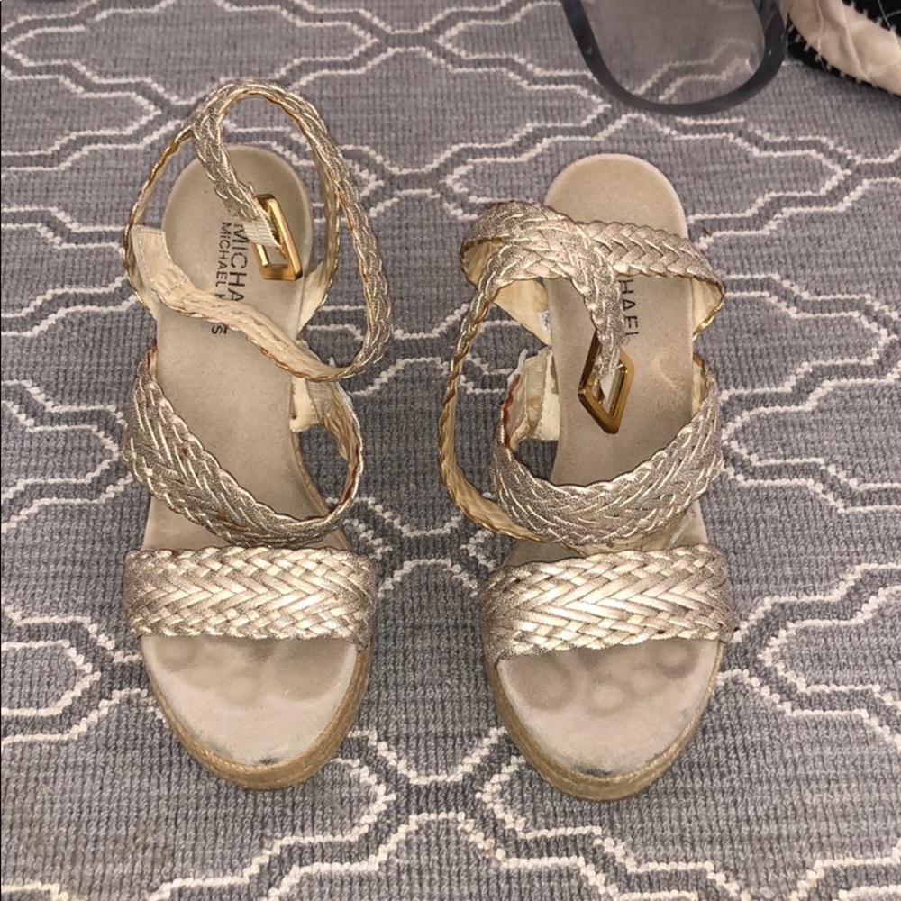 Gold Micheal Kors high heels